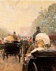 Carriage Parade by childe hassam